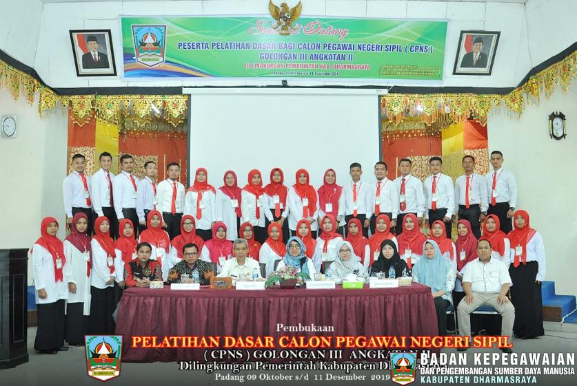 Pemerintah Kab. Dharmasraya kembali menggandeng BPSDM Provinsi Sumatera dalam pelaksanaan Pelatihan Dasar bagi CPNS